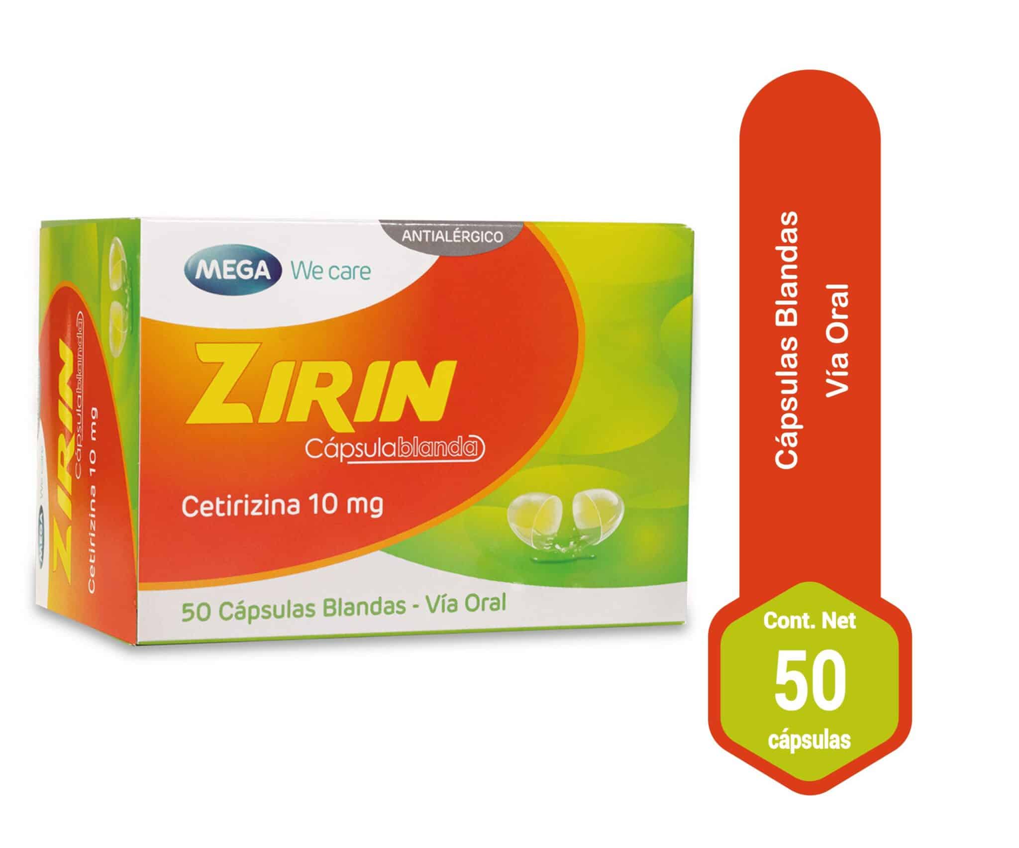 ZIRIN (CETIRIZINA) 10 MG X 50 CAP - Tratamiento Facial Reafirmante ...